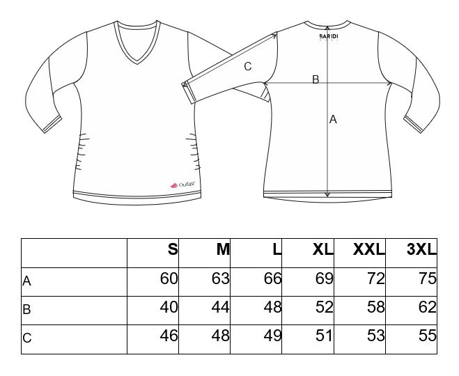 T-shirt da donna arricciata sottile a 3/4 maniche Outlast® - lichene scuro XXL - immagine 4