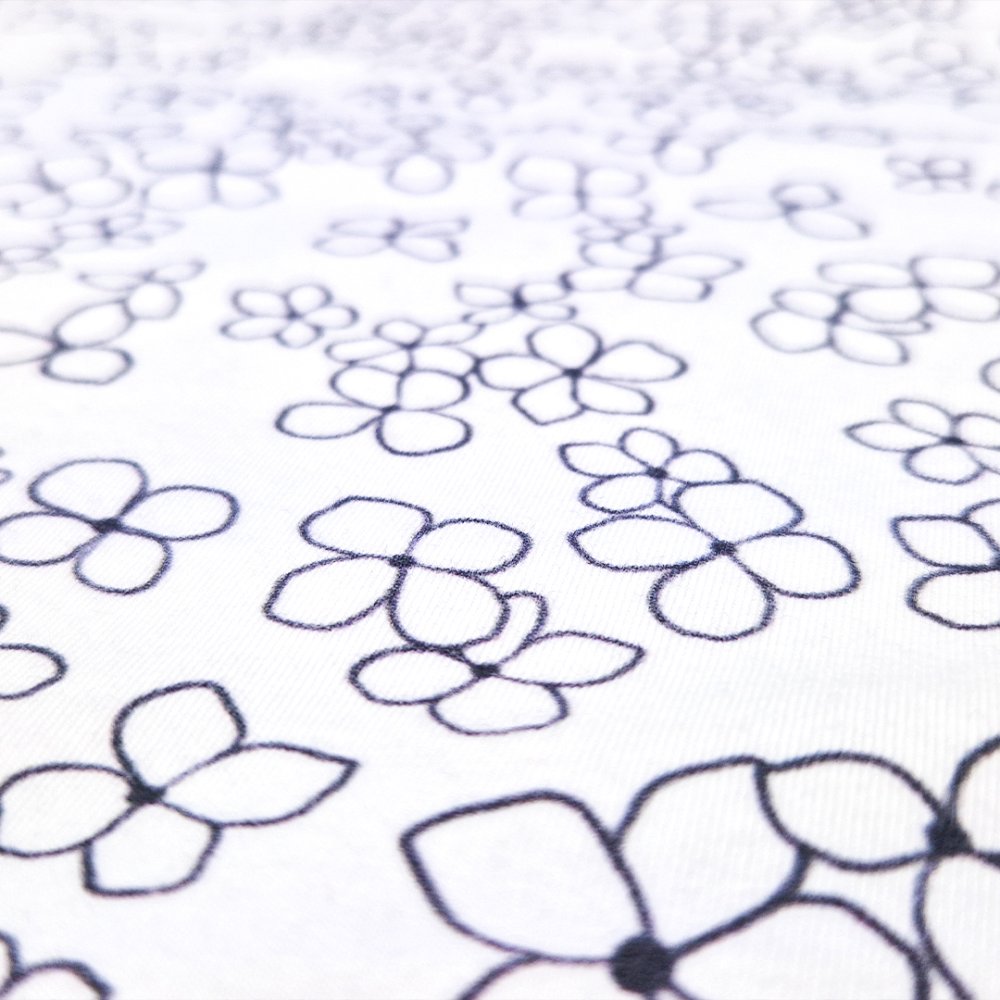 T-shirt d'allaitement IMPRESSION MC fin Outlast® - blanc fleurs noires M – Image 4
