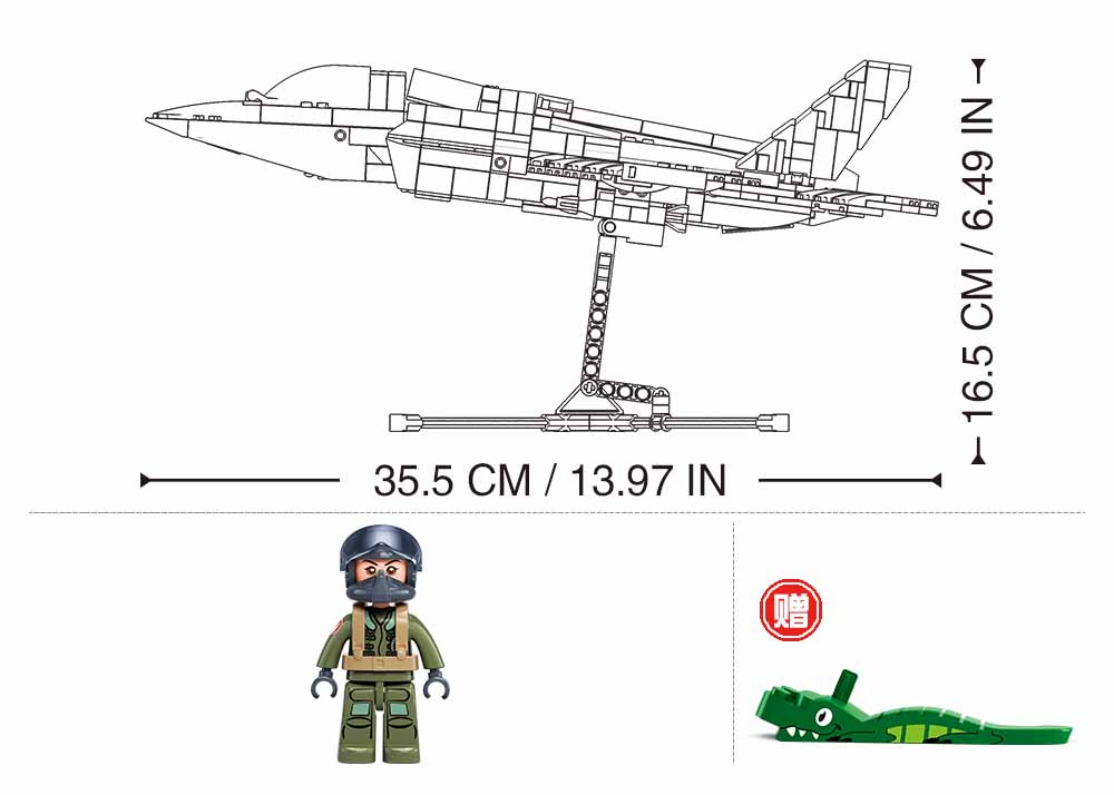 Sluban Model Bricks M38-B1361 Stíhací letoun F-35BS v měřítku 1:44 (obrázek 4)