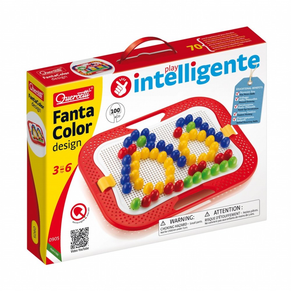Quercetti Mozaika FantaColor Design 100 ks (⌀20 mm)