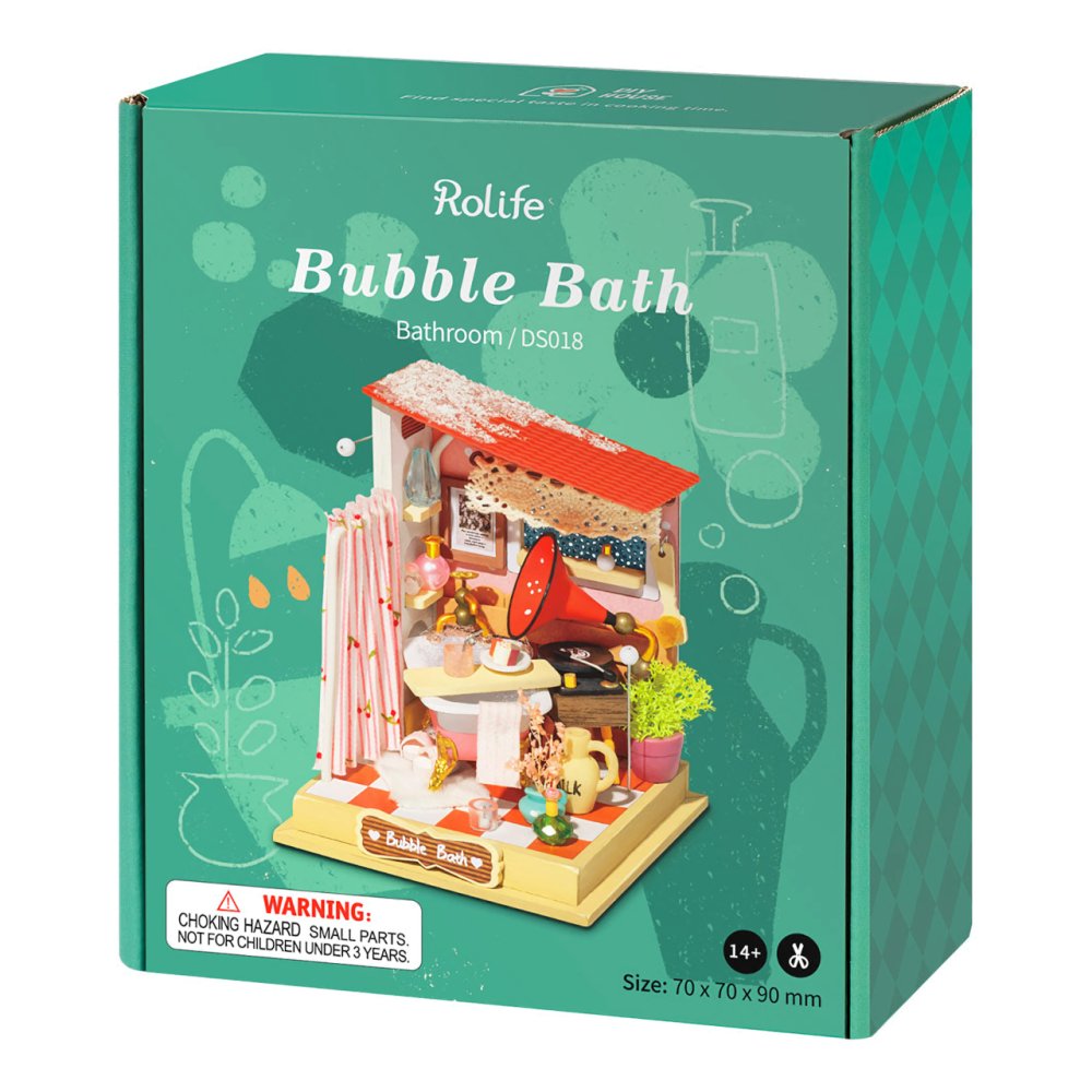 RoboTime 3D dřevěná skládačka Miniatura domečku Bublinková koupel (obrázek 4)