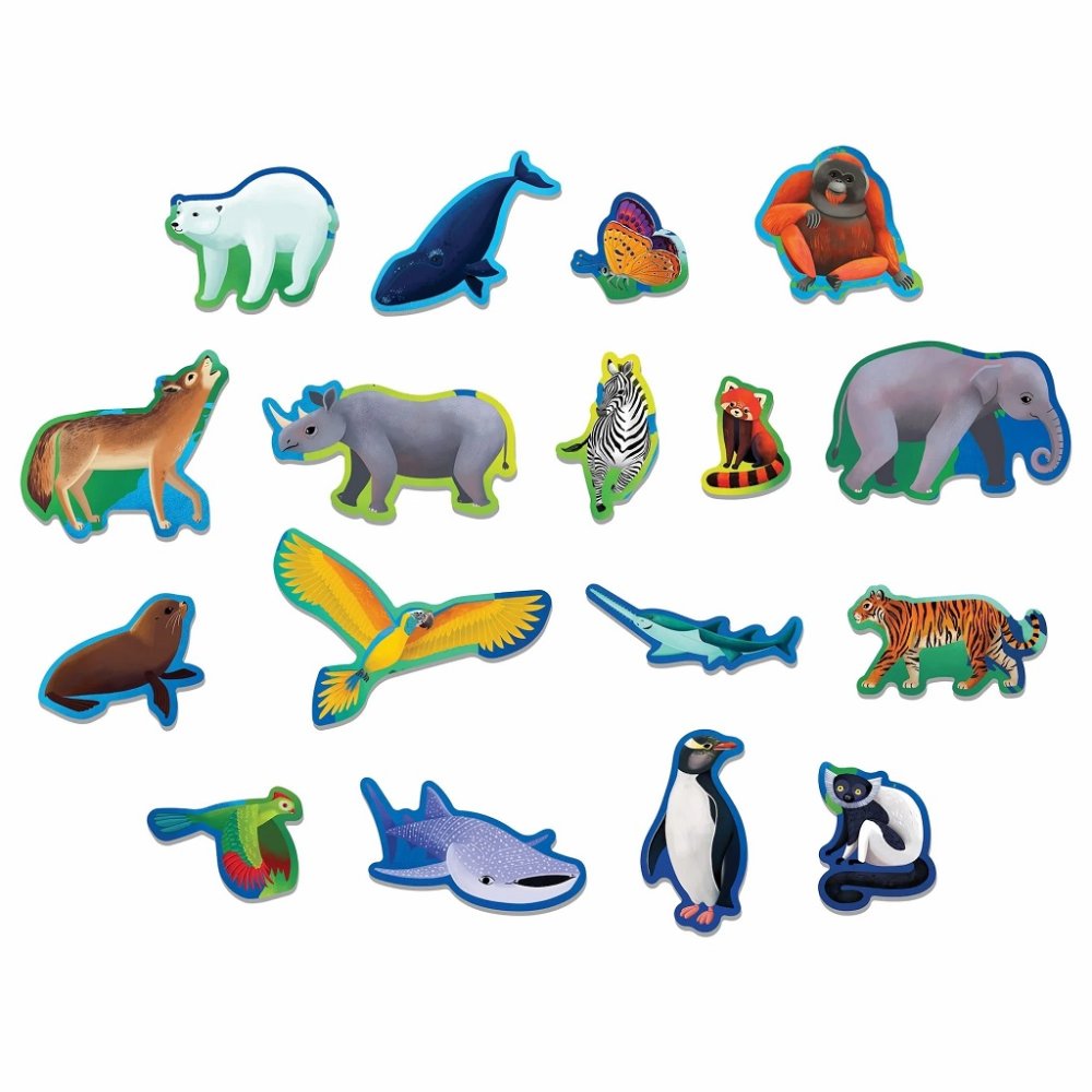 Mudpuppy Puzzle Ohrožené druhy zvířat celého světa 80 dílků (obrázek 2)