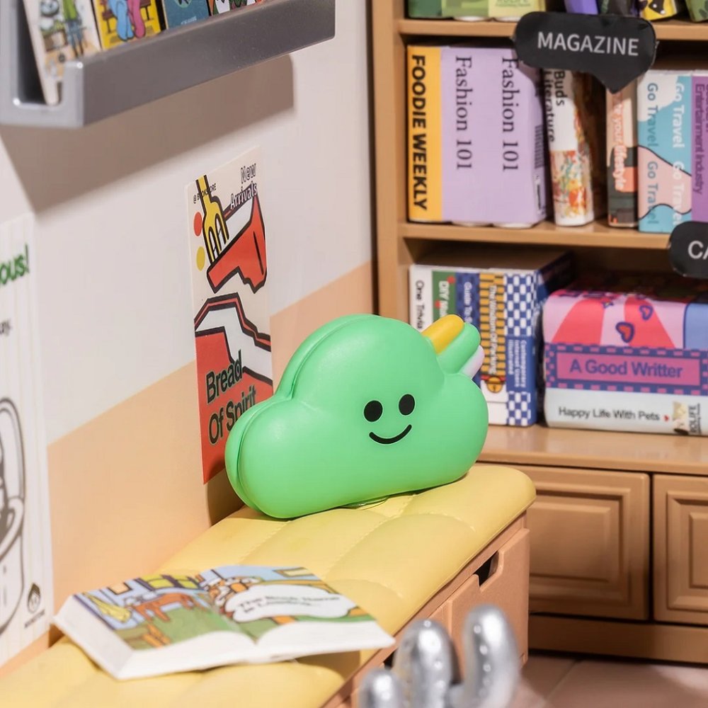 RoboTime 3D dřevěná skládačka Miniatura domečku Fascinující knihkupectví (obrázek 4)