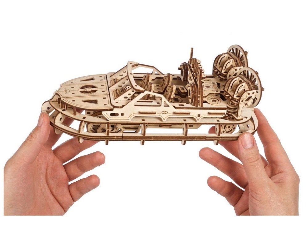 Ugears 3D Dřevěné mechanické puzzle Záchranné vznášedlo (obrázek 4)