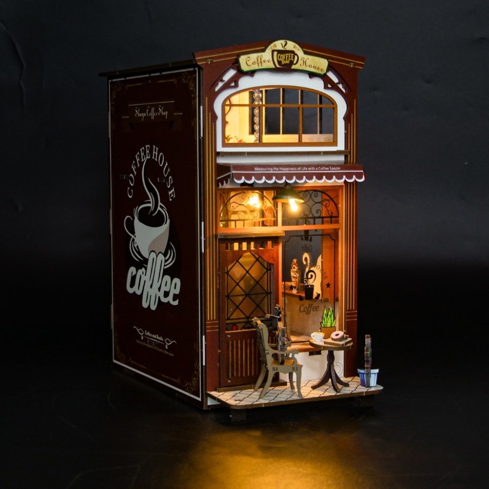 2Kids Toys 3D skládačka Zarážka na knihy Miniatura domečku Kavárna (obrázek 7)
