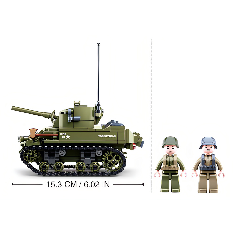 Sluban Army WW2 M38-B0856 Malý spojenecký tank (obrázek 4)