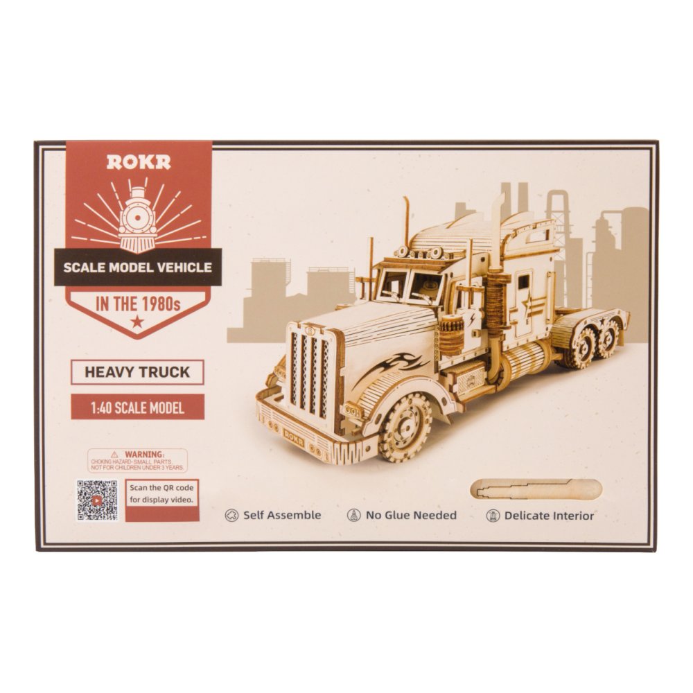 RoboTime 3D dřevěná skládačka Americký tahač (obrázek 6)