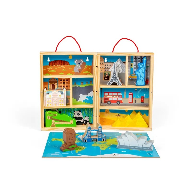 Bigjigs Toys Dřevěná cestovatelská hrací sada (obrázek 5)