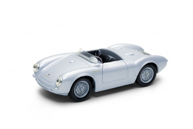 Welly Porsche 550 Spyder 1:34 stříbrné