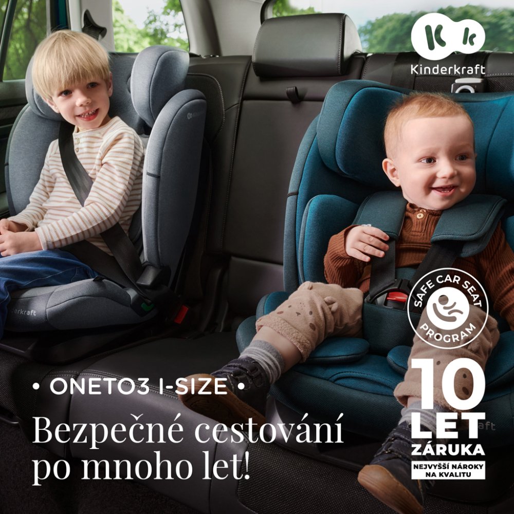 KINDERKRAFT Autosedačka Oneto3 I-Size 76-150cm + Isofix Graphite Black