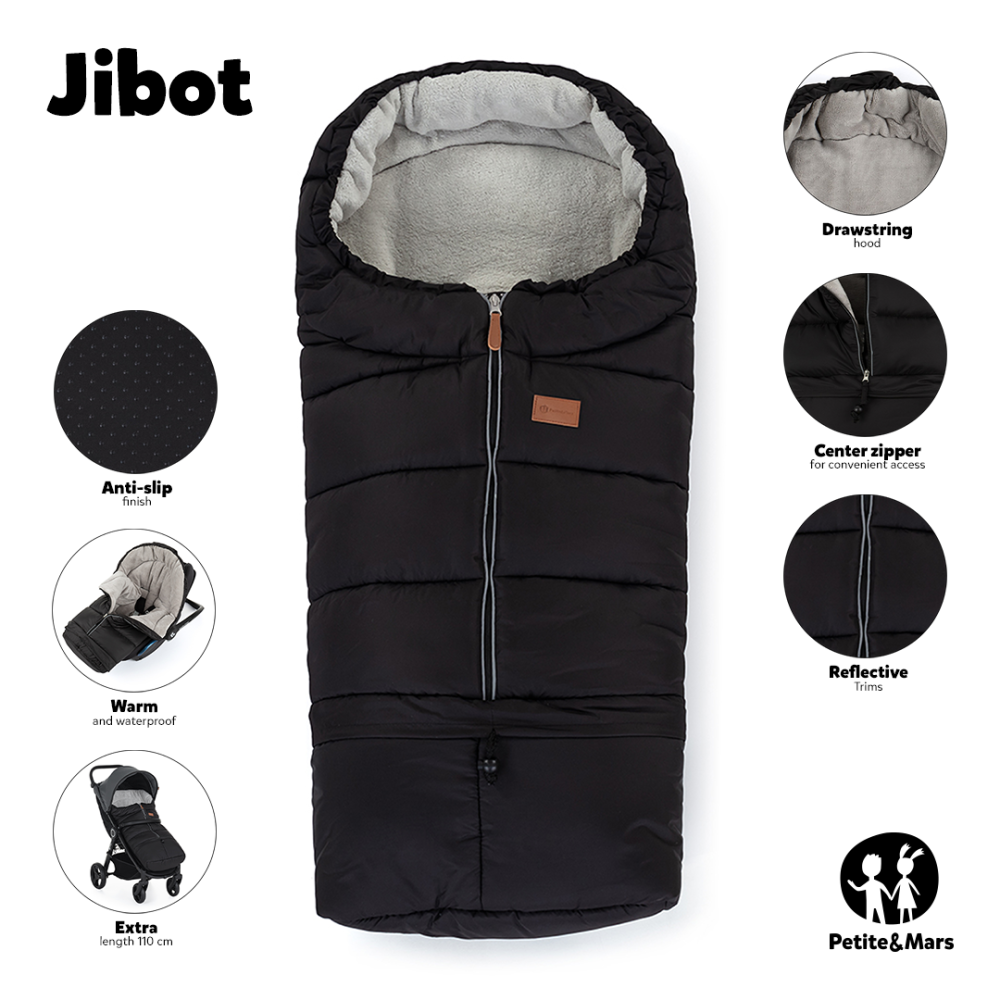 PETITE&MARS Ensemble Sac D'hiver 3en1 Jibot + Gants De Poussette Jasie Juicy Green