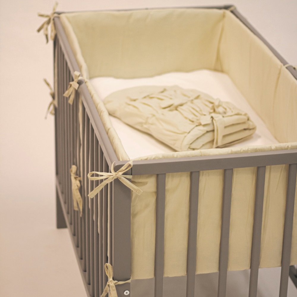 PETITE&MARS Guardrail For Cot TILLY MAX Light Gray 360 Cm