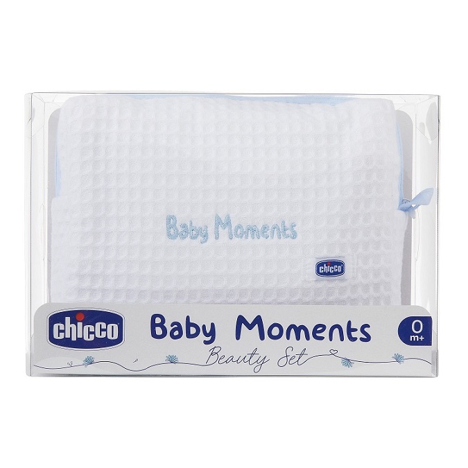 CHICCO Kosmetiktasche Mit Reißverschluss - Set Baby Moments Blau