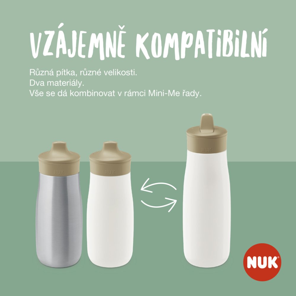 Borraccia NUK Mini-Me Sip - Verde 300 Ml, 9 Mesi+