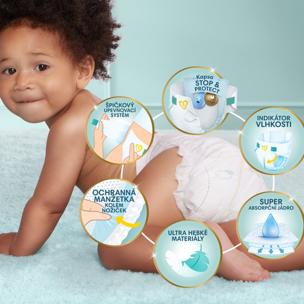 PAMPERS Premium Care Wegwerfwindeln Größe 4 (174 Stück) 9-14 Kg - Monatspackung