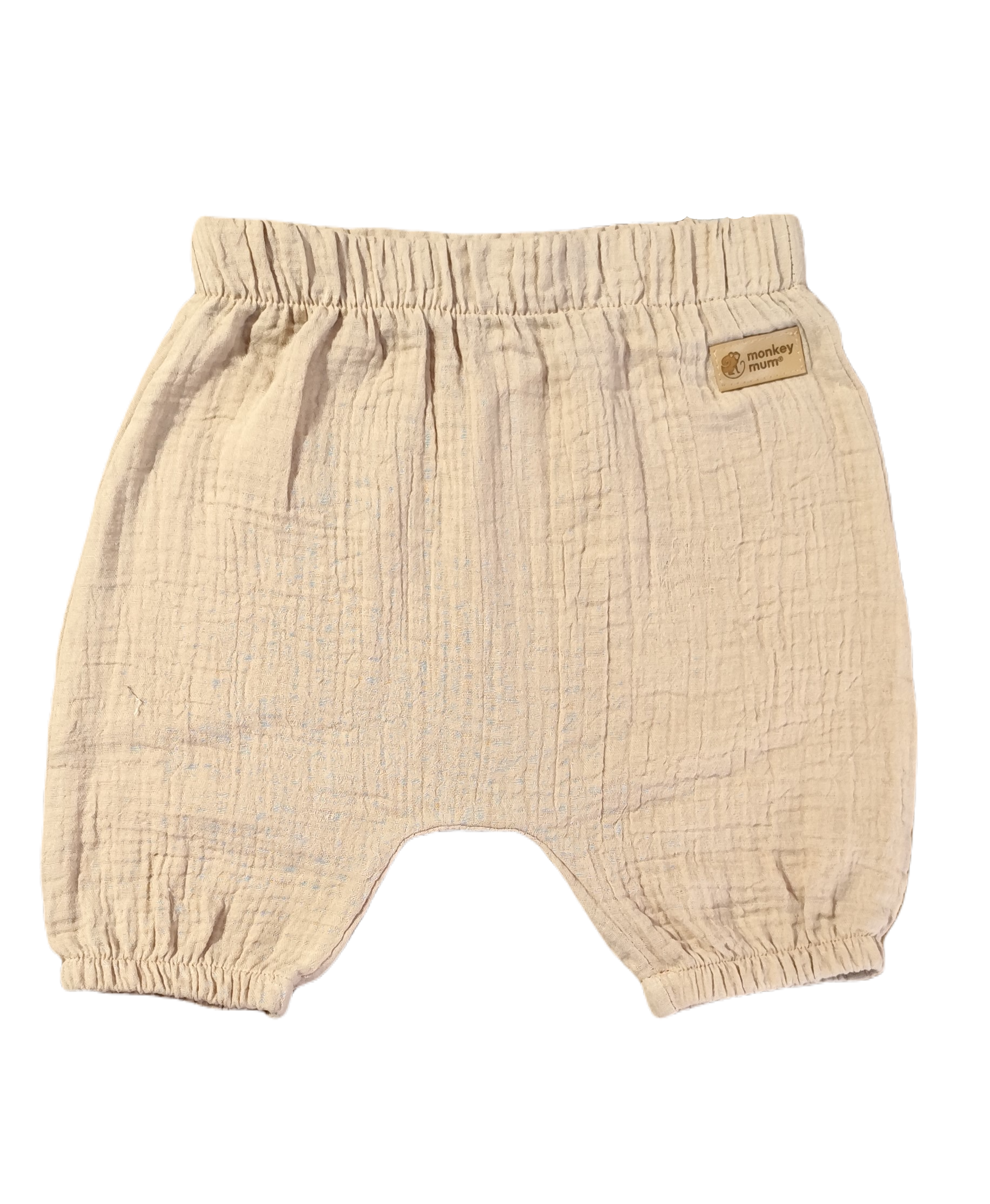 Pantalón Corto De Muselina Monkey Mum® - Beige 110/116