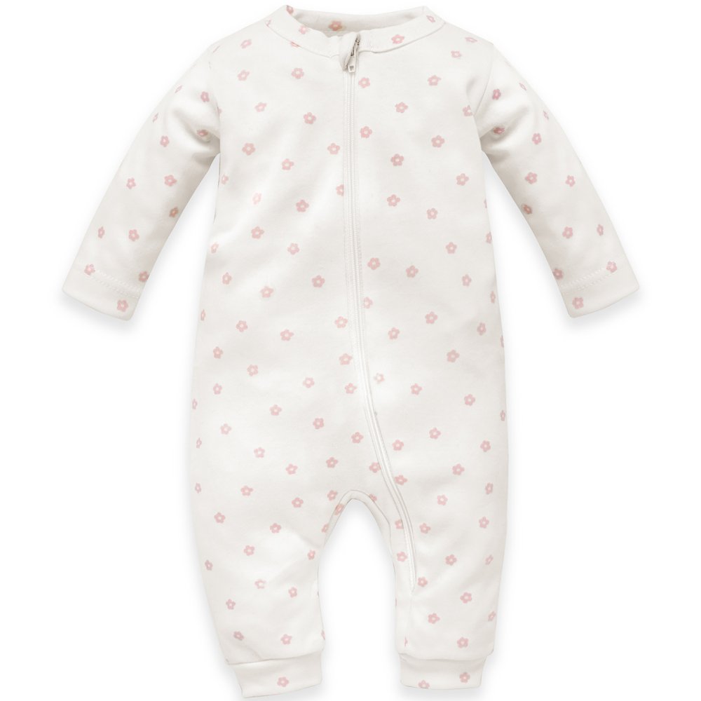 PINOKIO Lovely Day tuta con cerniera senza gambe per bambina fiori rosa cotone taglia 86