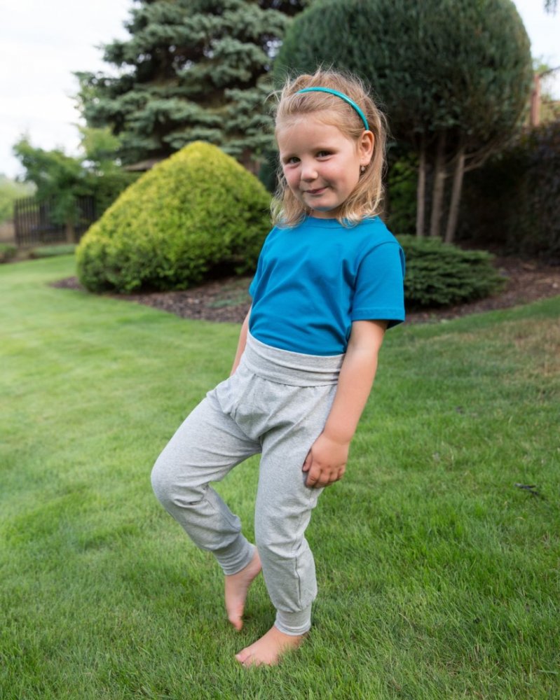 Pantalon de survêtement large pour enfants, LIGHT, gris 134 – Image 7