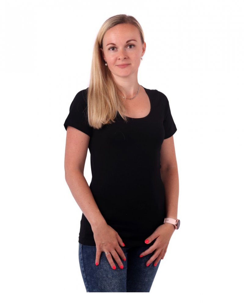 T-shirt donna Brigita, manica corta, nero M/L - immagine 3