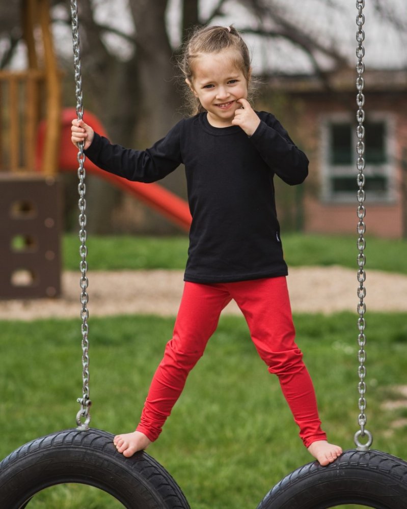 Leggings pour enfants, rouges 104
