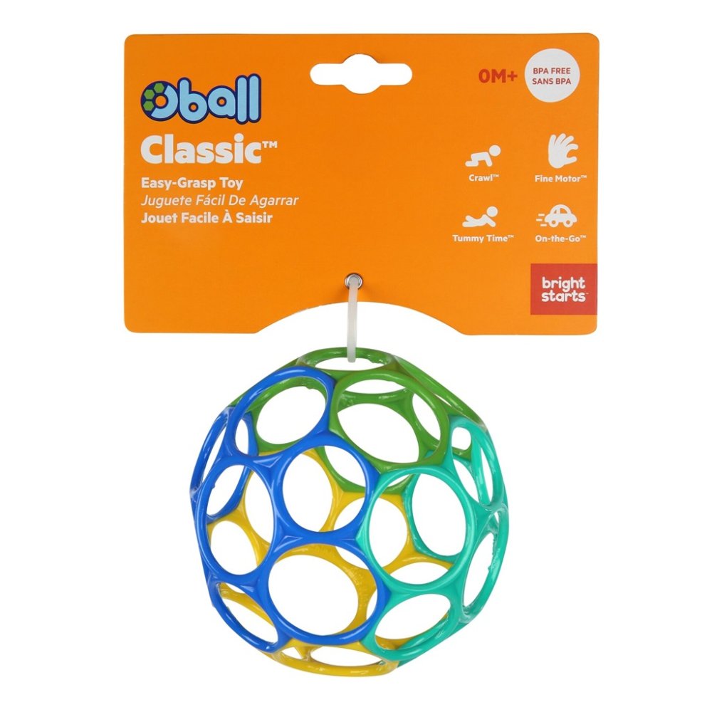 OBALL Giocattolo Oball™ Classic 10 cm blu/verde 0m+AQUAINT Acqua detergente 100% ecologica 50 ml - immagine 4