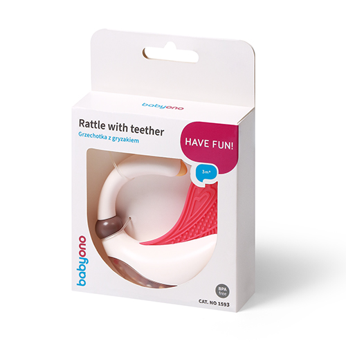 BABYONO Sonaglio con massaggiagengive 3m+ Swan - immagine 6