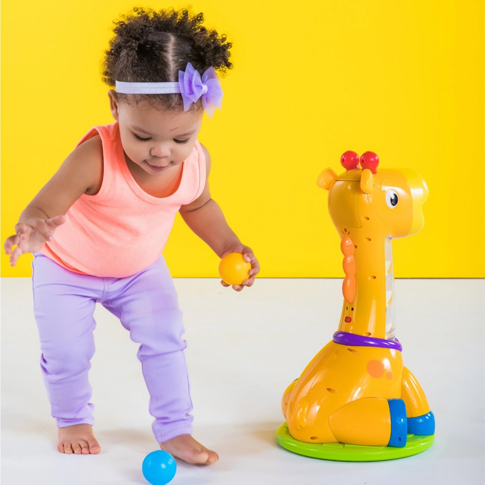 BRIGHT STARTS Giocattolo musicale giraffa Spin & Giggle™ 12m+ - immagine 4