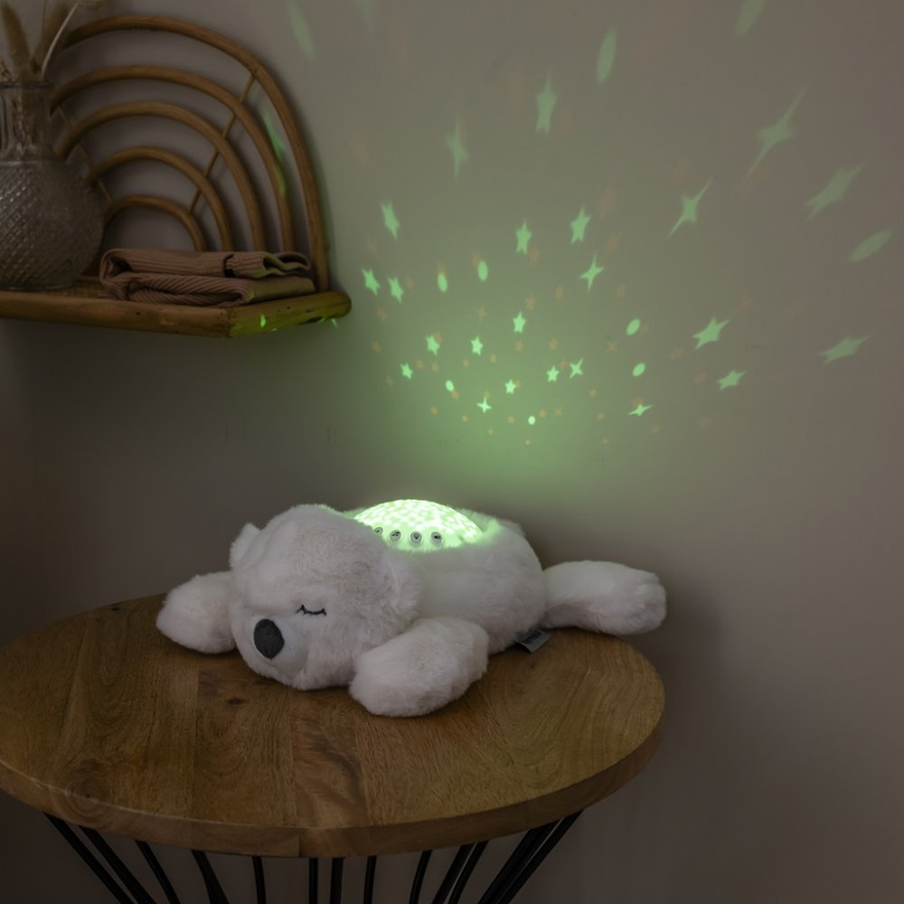NATTOU Proiettore musicale con luce orsetto bianco - immagine 3