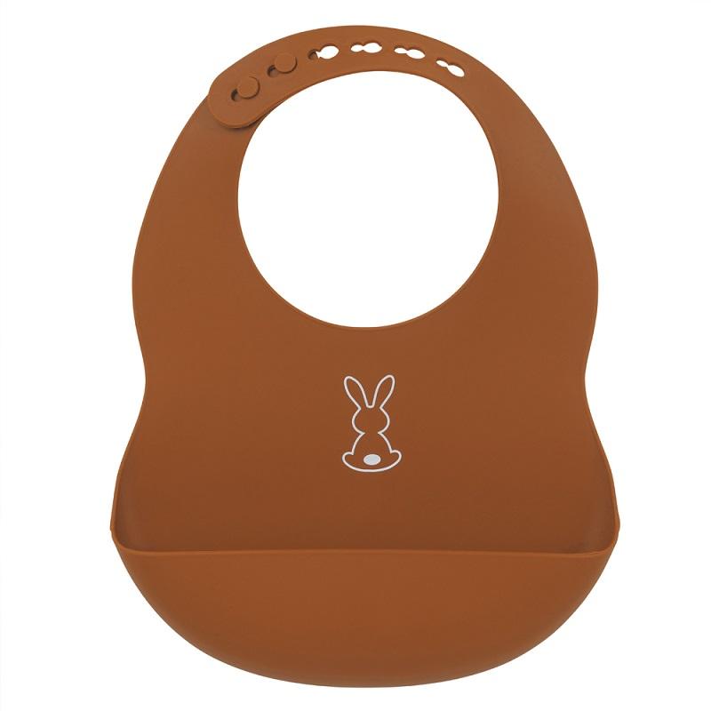 NATTOU Bavaglino in silicone con chiusura terracotta senza BPA