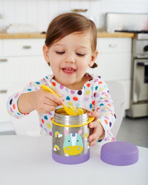 SKIP HOP Zoo Thermos pour aliments avec cuillère/fourchette Licorne 325 ml, 3+ + AQUAINT 500 ml – Image 7