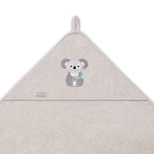 BABYONO Accappatoio con cappuccio Bamboo grigio 100x100 cm - immagine 7