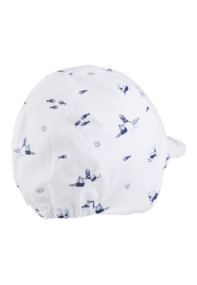 STERNTALER Czapka z daszkiem wiązana latarnie morskie chłopięca 35 cm-1-2 m - obrazek 3