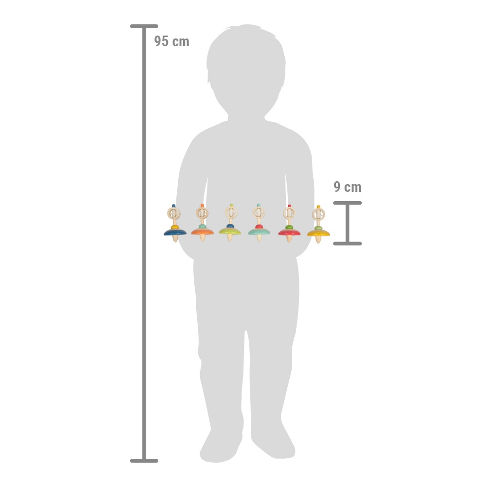 small foot Holz Kreisel mit Schnur 1 Stk. – Bild 3