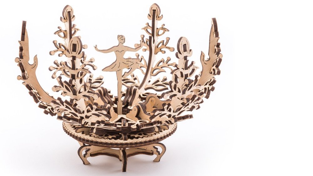 Puzzle mécanique en bois 3D Ugears Fleur – Image 4