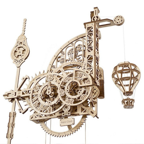Puzzle mécanique en bois 3D Ugears Horloge murale Aéro