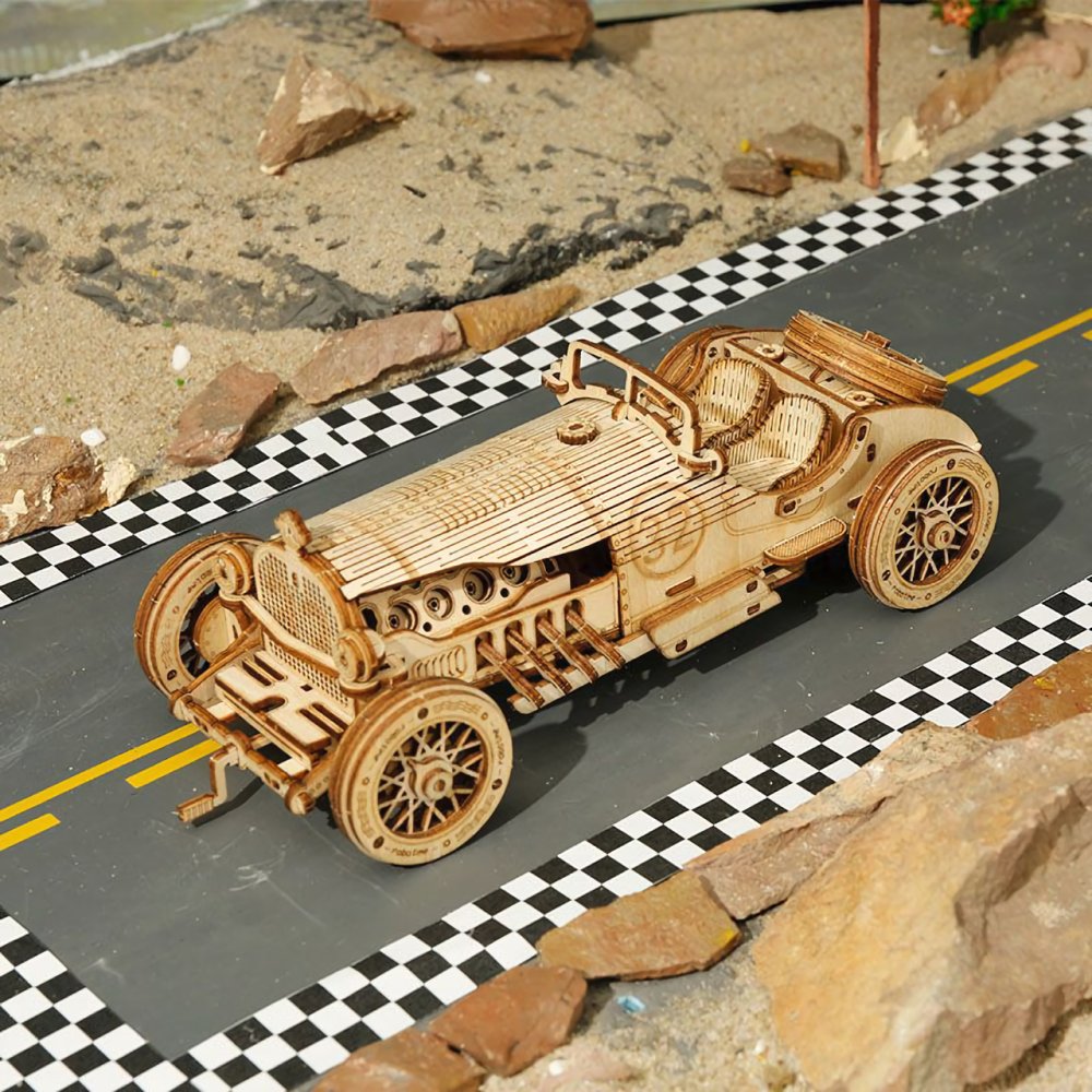 Puzzle 3D en bois Voiture de course RoboTime – Image 4