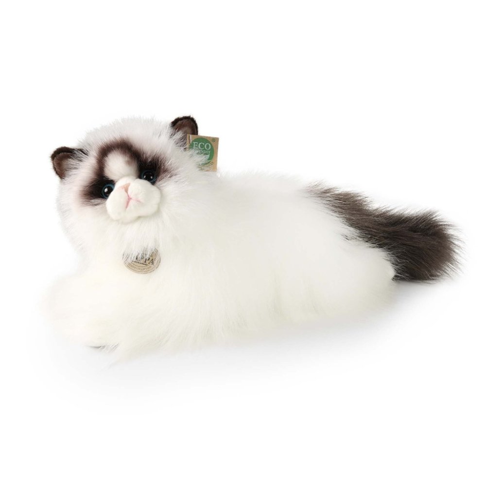 Rappa Chat Ragdoll en Peluche Couché 35 cm ECO-FRIENDLY