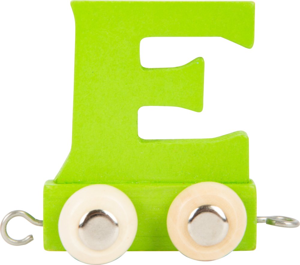 small foot Wooden Train Coloured Alphabet Letter E