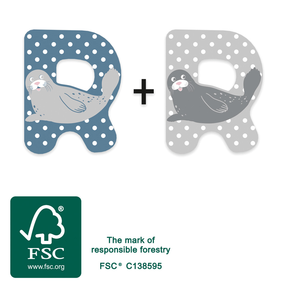 small foot Wooden Letter R