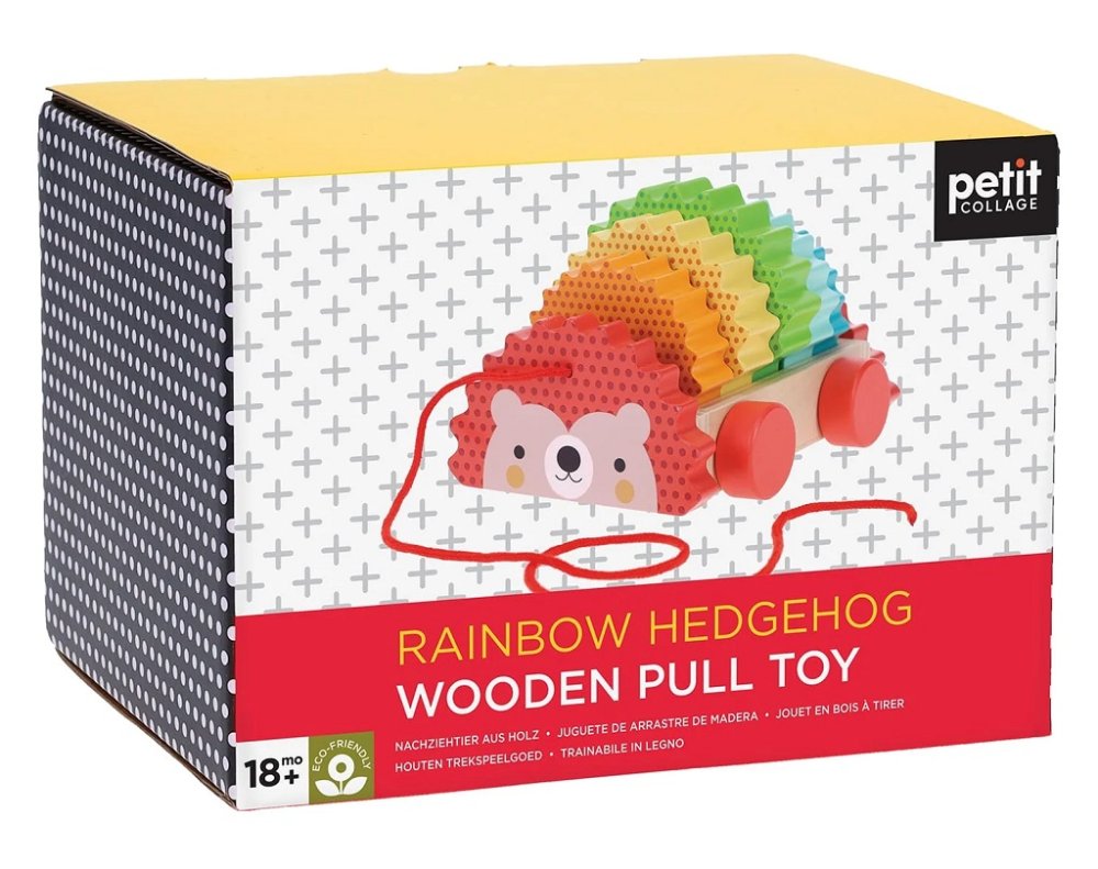 Petit Collage Drewniany jeż do ciągnięcia - obrazek 2