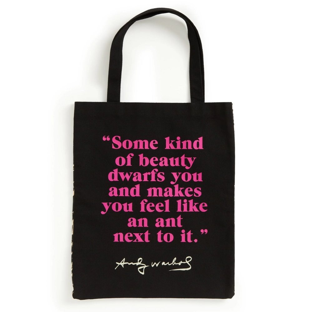 Galison Borsa di tela Fiori di Warhol - Rosa - immagine 5