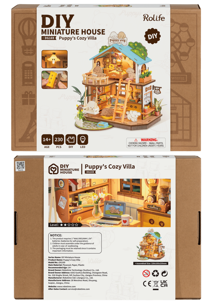 RoboTime 3D fa puzzle Miniatűr házikó Kutyaház - Image 7