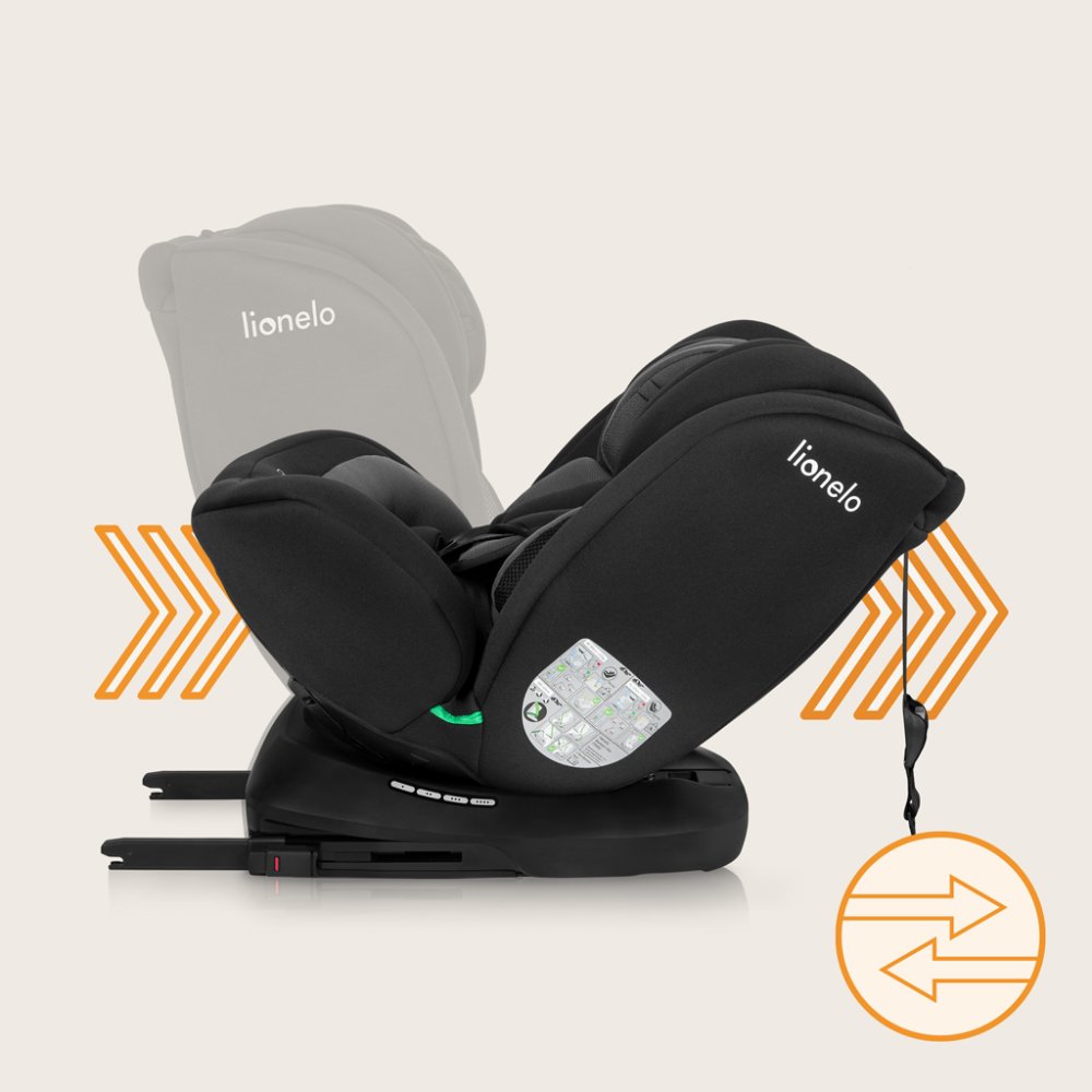 LIONELO Silla de coche Bastiaan i-Size (40-150 cm) Black Grey - Imagen 4