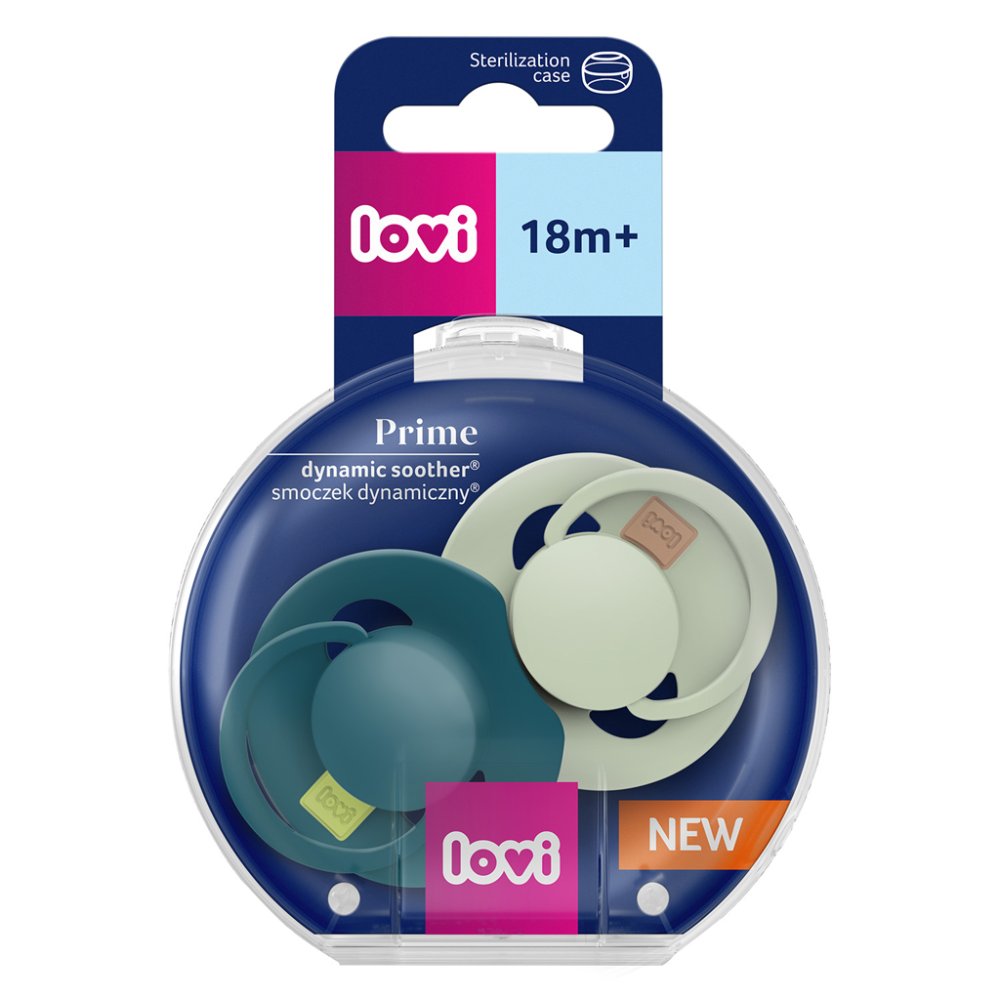 LOVI Sucette silicone dynamique Prime 18m+ 2 pièces Pistachio/Green – Image 7