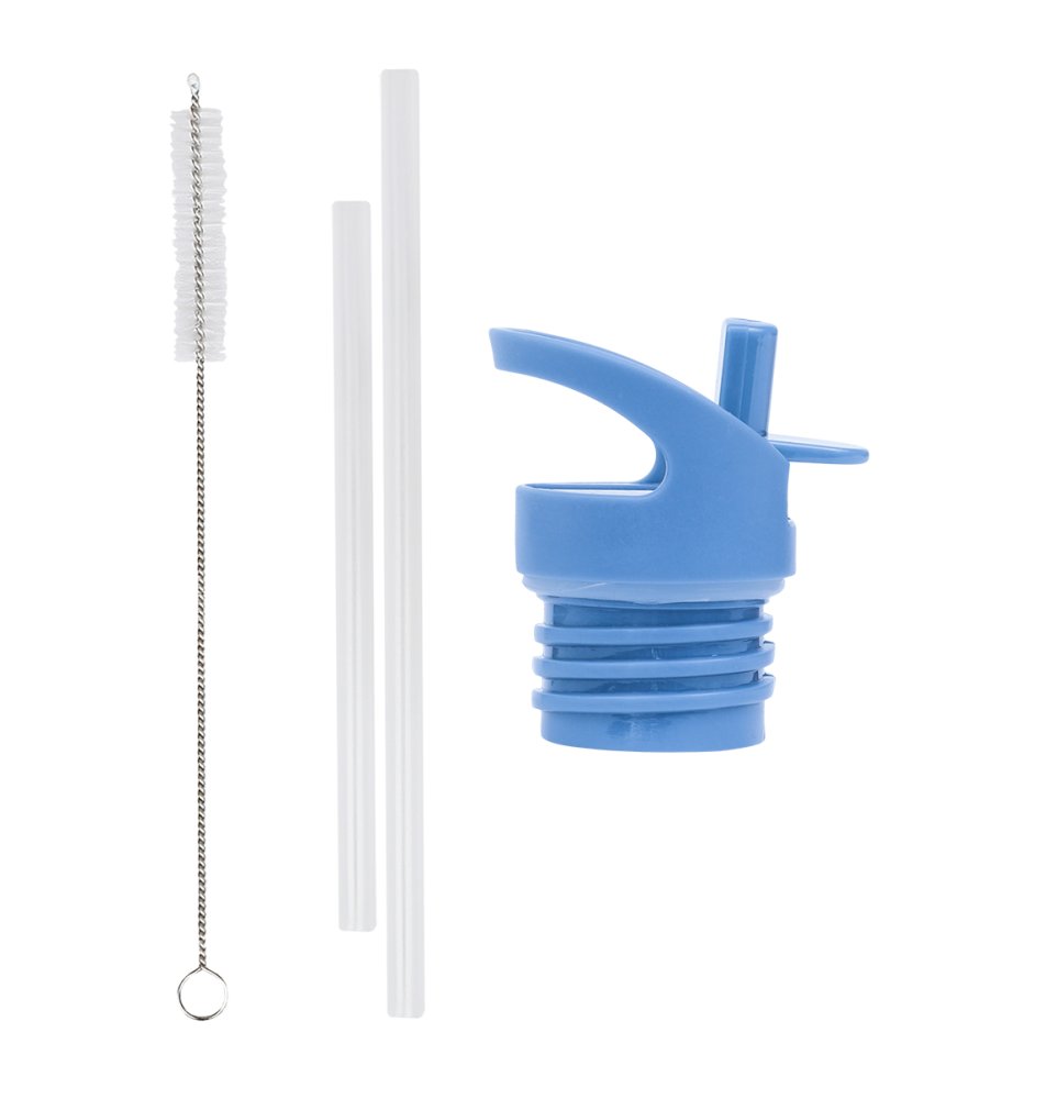 A Little Lovely Company - tappo, spazzolino e cannuccia per borraccia in acciaio inox - pirati