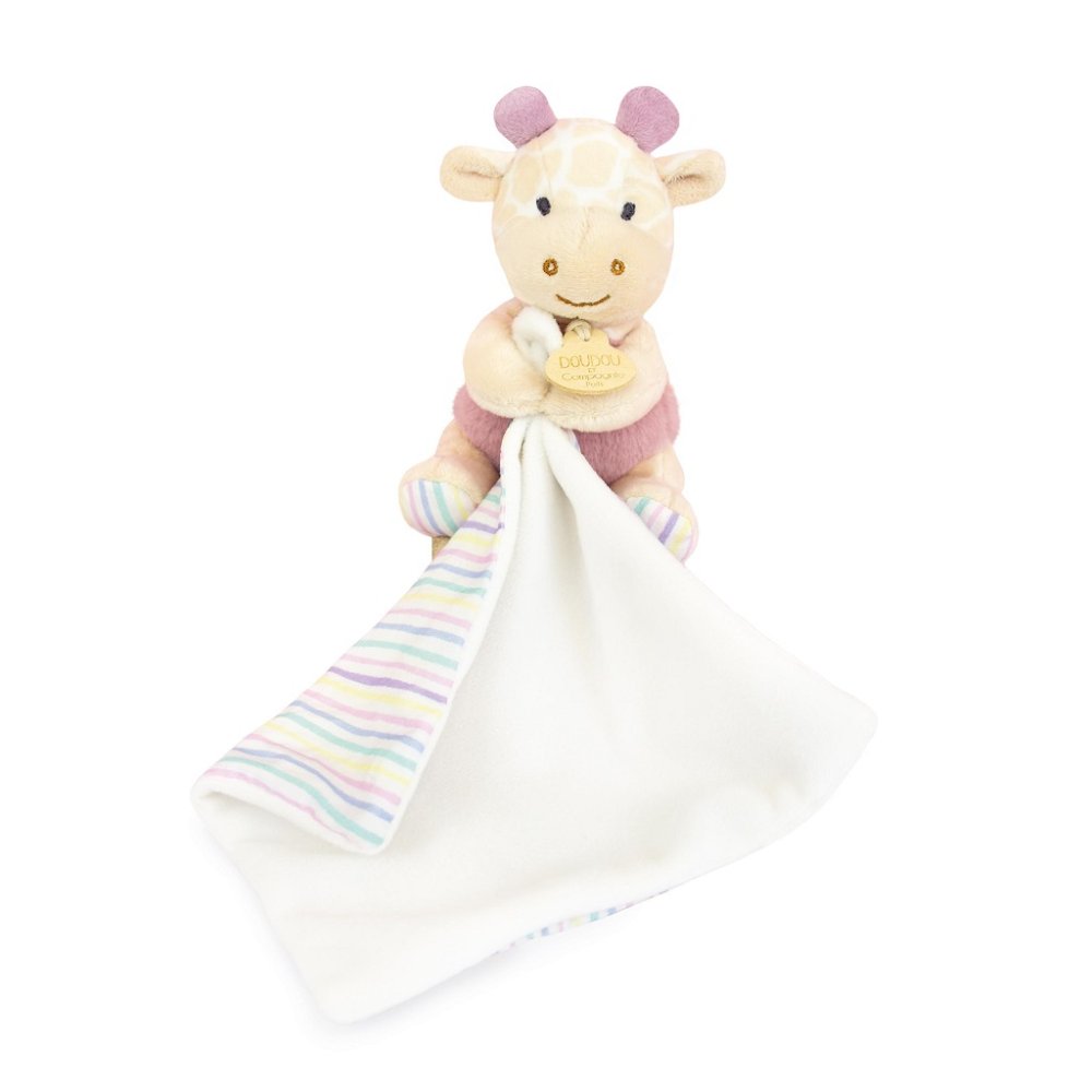 Doudou Pluszowa żyrafa z kocykiem 11 cm - obrazek 4
