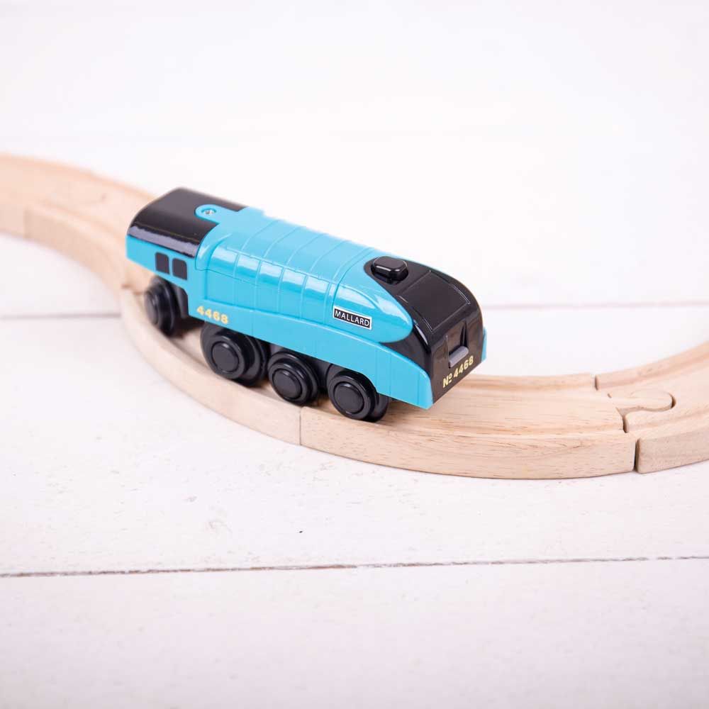 Bigjigs Rail Locomotiva elettrica Mallard blu - immagine 3