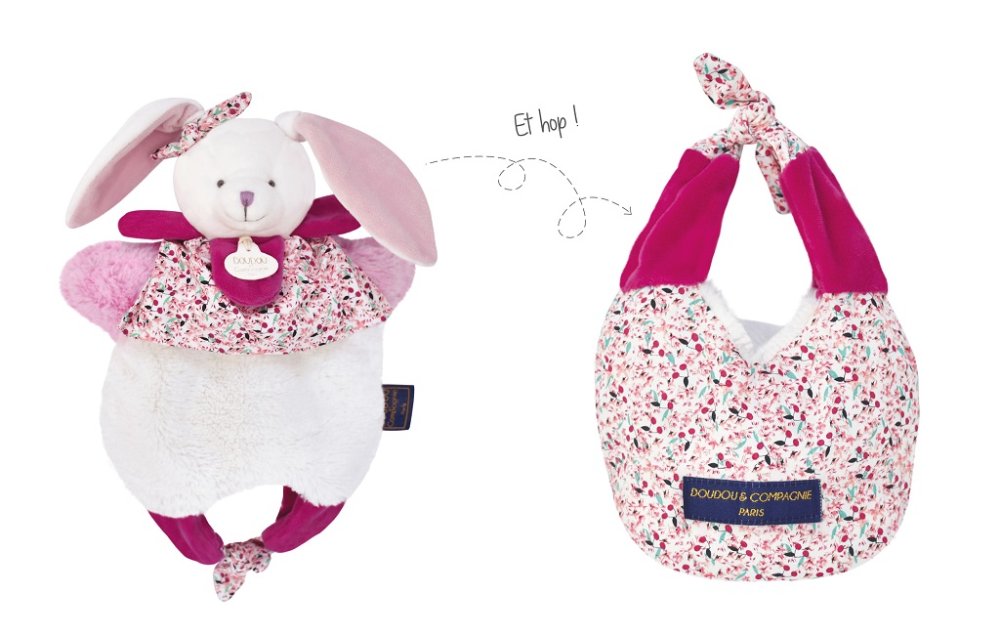Doudou Häschen in Tasche 3in1