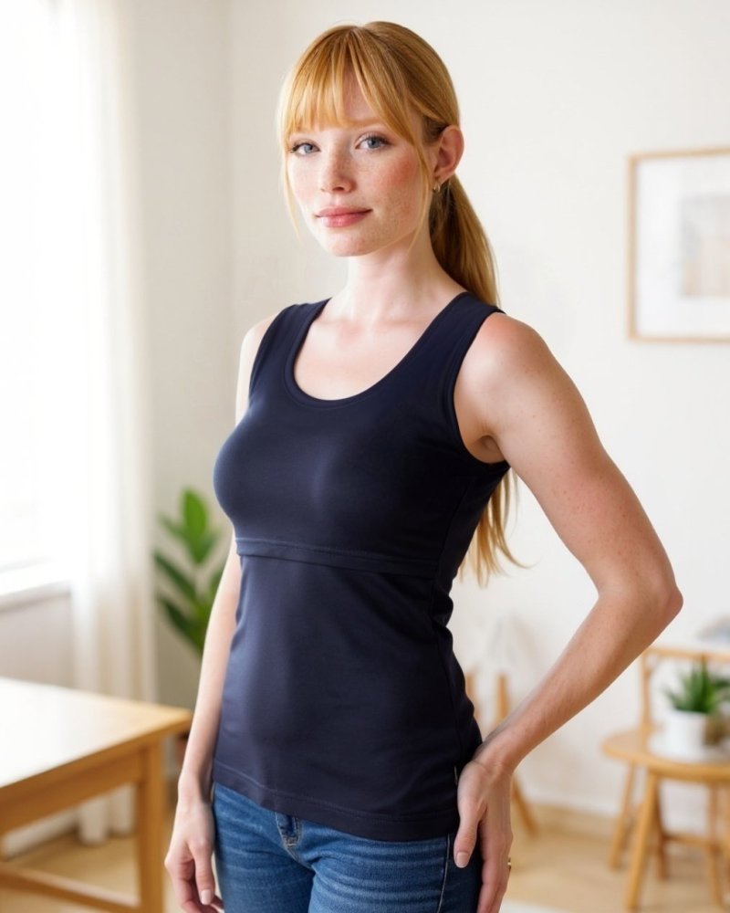 Canottiera da allattamento Katherine, blu scuro L/XL