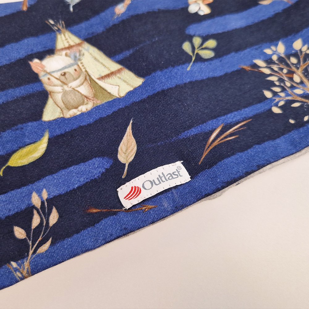 Veste doublée Outlast® - Animaux bleu foncé tipi/chiné gris 62-68 – Image 3